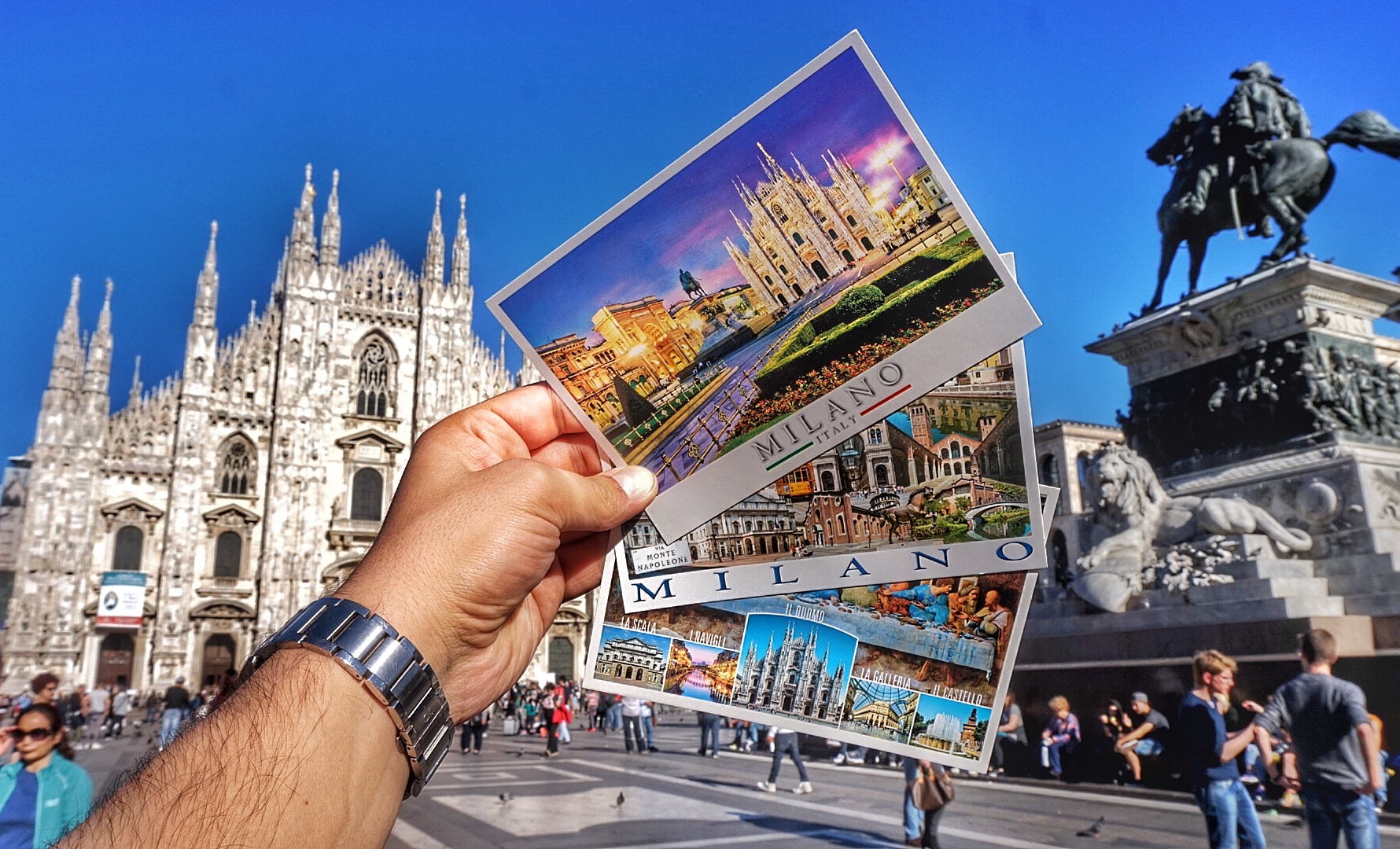 Открытка Милан Италия Duomo Italy Milano Postcard